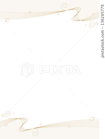 Simple design frame of curved lines, waves, background, portrait orientation Simple design frame of curved lines, waves, background, portrait orientation 136285778