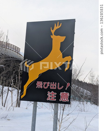 animal caution sign 136285831