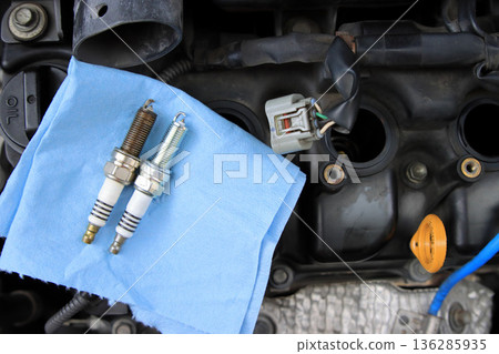 New and old spark plugs for cars New and old spark plugs for cars 136285935