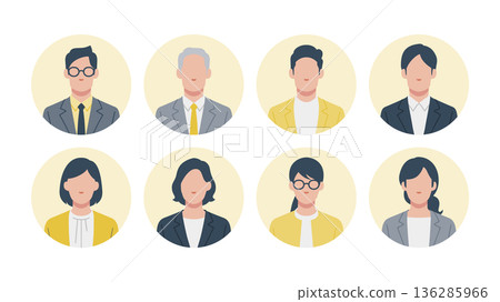 Set of business person user icons Set of business person user icons 136285966
