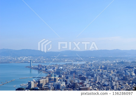 從長戶山露台眺望大津市 136286097