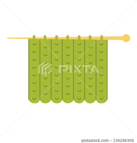 Crochet knitting. Isolated white background. Vector illustration. Hand-drawn Crochet knitting. Isolated white background. Vector illustration. Hand-drawn 136286308