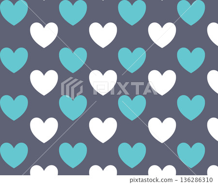 Heart Pattern. Isolated background. Vector illustration Heart Pattern. Isolated background. Vector illustration 136286310