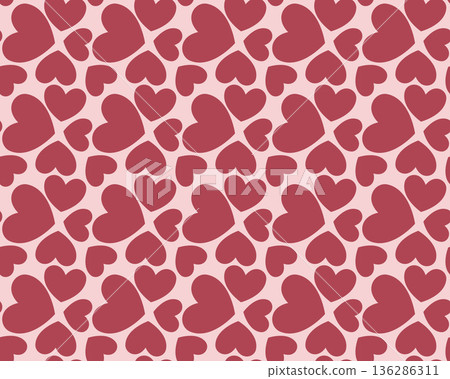 Heart Pattern. Isolated background. Vector illustration Heart Pattern. Isolated background. Vector illustration 136286311