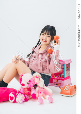 Fashion portrait of young woman 136286425