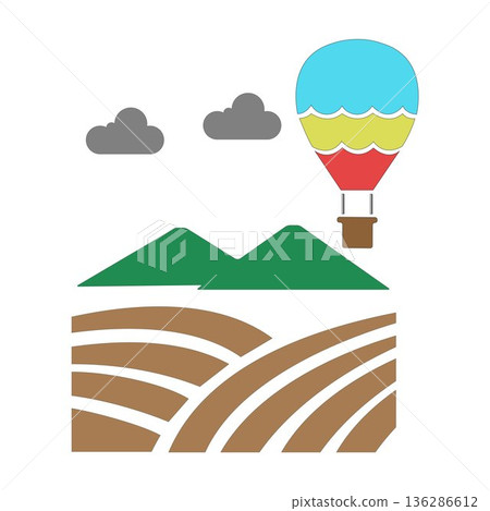 vector illustration of a colored balloons 136286612