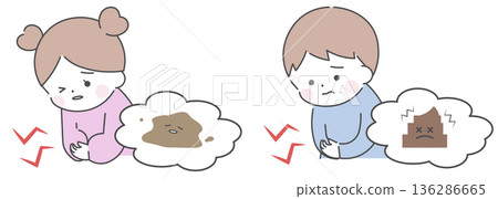 Symptoms of diarrhea and constipation in children 136286665
