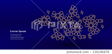 Geometric Abstract Starry Retro Ramadan Pattern Background Geometric Abstract Starry Retro Ramadan Pattern Background 136286876