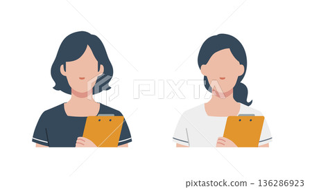 拿著寫字板的美容師 136286923