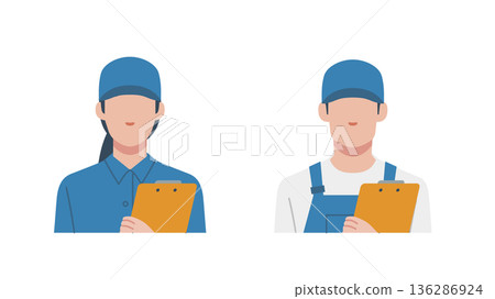 拿著寫字板的工作人員 136286924