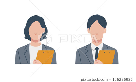 拿著寫字板的商務人士 136286925