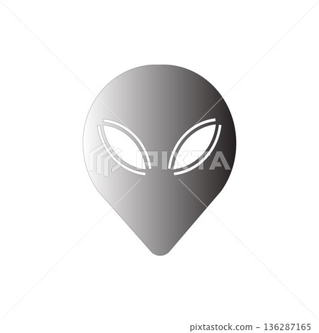 black eye mask icon, simple style 136287165