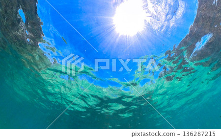 南海明亮的海面 136287215