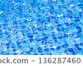 Abstract Blue Water Texture with Ripples and Reflections 136287460