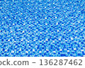 Blue Swimming Pool Tile Water Texture with Ripples 136287462