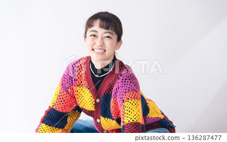 Young woman casual portrait 136287477