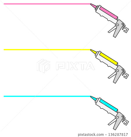 用於建築工程的填縫槍，也用於 DIY 專案中的防水和黏合密封。 136287817