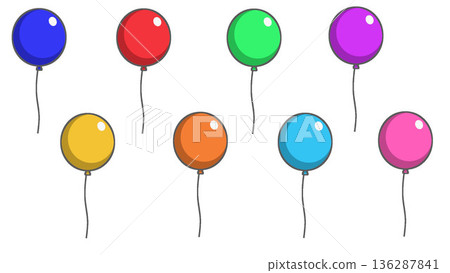 Balloons 8-color set 136287841