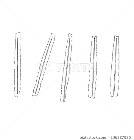 切割成細長條狀的檸檬草葉子和莖的輪廓素材 切割成細長條狀的檸檬草葉子和莖的輪廓素材 136287920