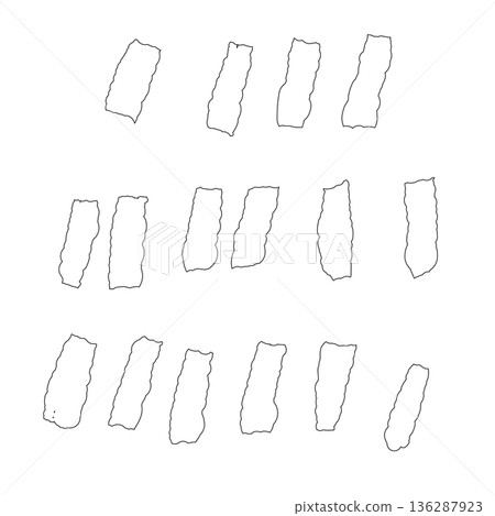 Line drawing chips of chopped dried lemongrass for herbal tea Line drawing chips of chopped dried lemongrass for herbal tea 136287923