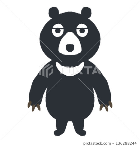 Illustration of a half-eyed bear 136288244