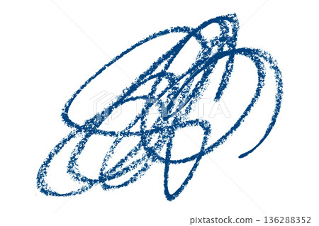 blue pencil strokes isolated on transparent background 136288352