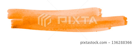 orange watercolor background. Artistic hand paint. Isolated on transparent background. orange watercolor background. Artistic hand paint. Isolated on transparent background. 136288366
