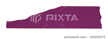 purple crumpled torn tape isolated on transparent background. purple crumpled torn tape isolated on transparent background. 136288375