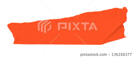 red crumpled torn tape isolated on transparent background. red crumpled torn tape isolated on transparent background. 136288377