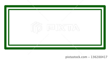 Green simple double line frame Green simple double line frame 136288417