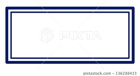 Blue simple double line frame Blue simple double line frame 136288433