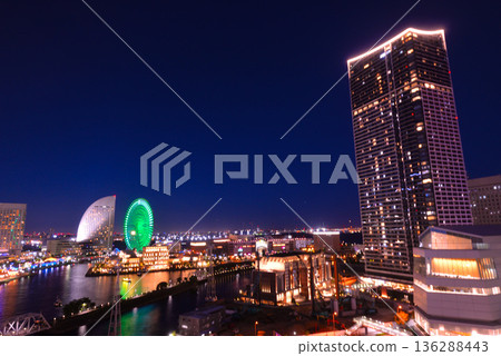 從櫻木町華盛頓酒店眺望港未來夜景 136288443