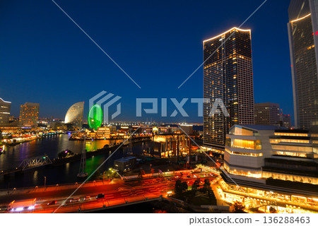從櫻木町華盛頓酒店眺望港未來夜景 從櫻木町華盛頓酒店眺望港未來夜景 136288463