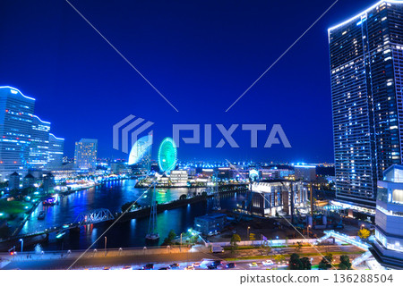 從櫻木町華盛頓酒店眺望港未來夜景 136288504