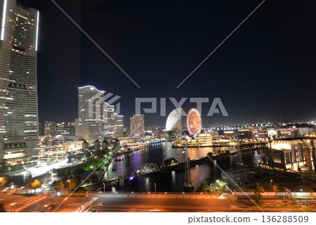 Night view of Minato Mirai from Sakuragicho Washington Hotel Night view of Minato Mirai from Sakuragicho Washington Hotel 136288509