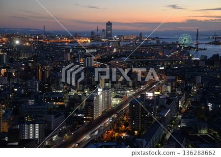 從大阪灣藝術酒店塔樓看到的夜景 136288662