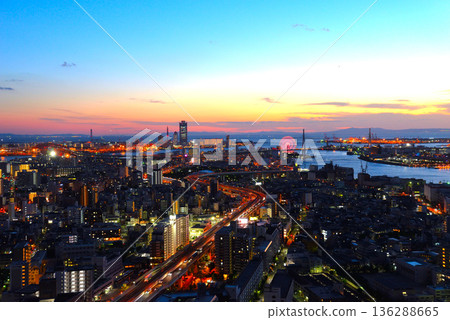 從大阪灣藝術酒店塔樓看到的夜景 136288665