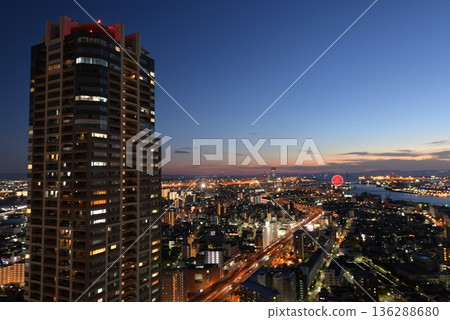 從大阪灣藝術酒店塔樓看到的夜景 136288680