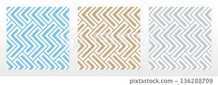 Set of abstract geometric patterns. Seamless vector backgrounds. Colored ornaments Graphic modern patterns Simple lattice graphic design Set of abstract geometric patterns. Seamless vector backgrounds. Colored ornaments Graphic modern patterns Simple lattice graphic design 136288709
