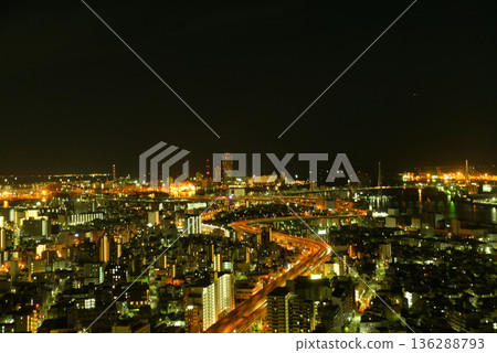 Night view from Art Hotel Osaka Bay Tower Night view from Art Hotel Osaka Bay Tower 136288793