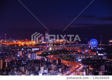 Night view from Art Hotel Osaka Bay Tower Night view from Art Hotel Osaka Bay Tower 136288809