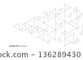 Abstract vector background with a geometric pattern of triangle shapes. Graphic design element  136289430