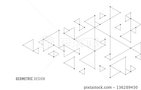 Abstract vector background with a geometric pattern of triangle shapes. Graphic design element  136289430