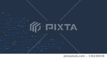 Circuit board texture with communication technology concept. Creative vector illustration Circuit board texture with communication technology concept. Creative vector illustration 136289436