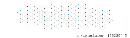 Graphic design element for web page or banner with a geometric pattern of triangle shapes. 136289445