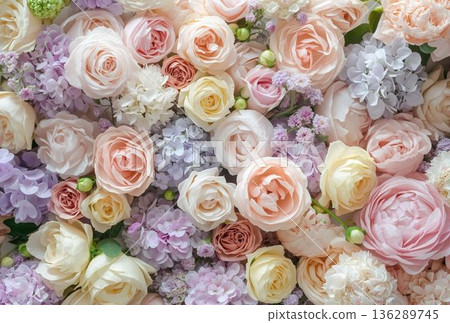 Multicolored flowers Multicolored flowers 136289745