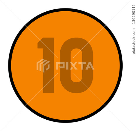 一張10日圓硬幣的簡單圖示 136290113