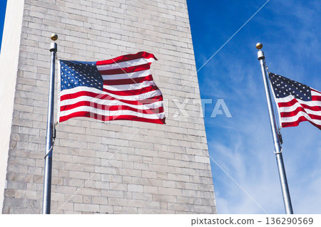 Washington Washington Monument Obelisk Stars and Stripes Washington Washington Monument Obelisk Stars and Stripes 136290569
