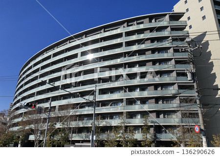 Blue sky and collective housing 136290626