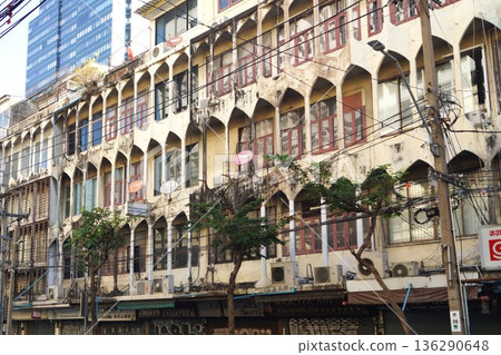 Buildings near Silom Road, Bangkok, Thailand Buildings near Silom Road, Bangkok, Thailand 136290648